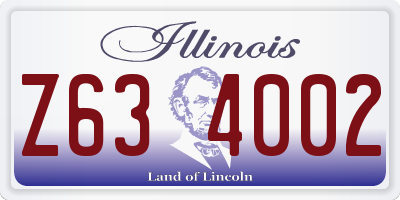 IL license plate Z634002