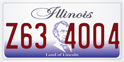 IL license plate Z634004