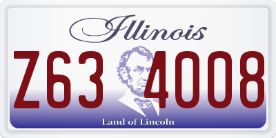 IL license plate Z634008