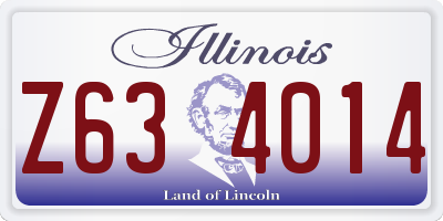 IL license plate Z634014