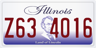 IL license plate Z634016