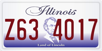 IL license plate Z634017