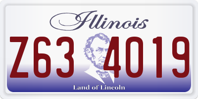 IL license plate Z634019