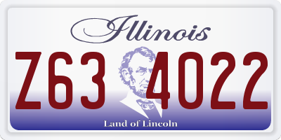 IL license plate Z634022