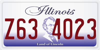 IL license plate Z634023
