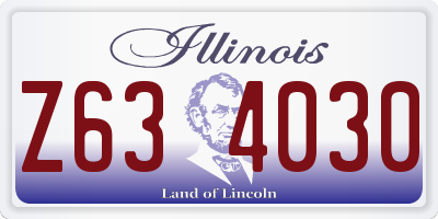 IL license plate Z634030