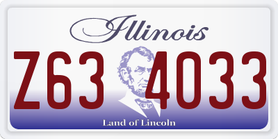 IL license plate Z634033