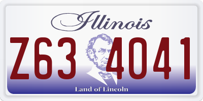IL license plate Z634041
