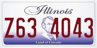 IL license plate Z634043