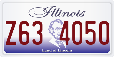 IL license plate Z634050
