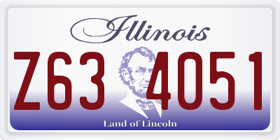 IL license plate Z634051