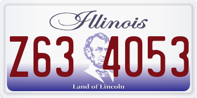 IL license plate Z634053