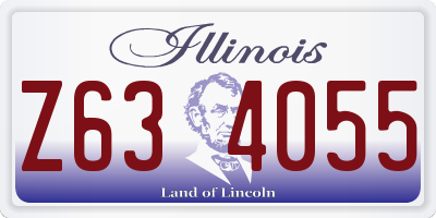 IL license plate Z634055