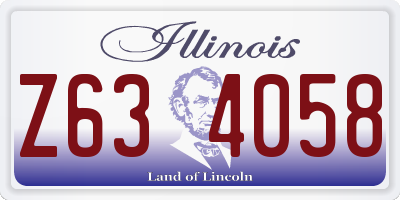 IL license plate Z634058