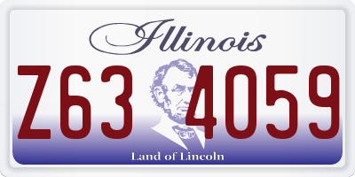 IL license plate Z634059