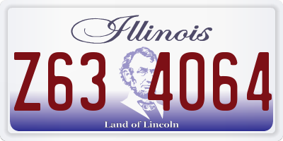 IL license plate Z634064