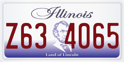 IL license plate Z634065
