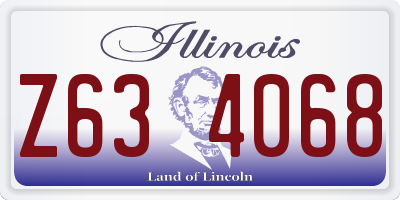 IL license plate Z634068
