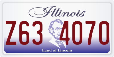 IL license plate Z634070