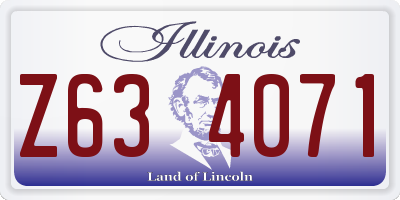 IL license plate Z634071