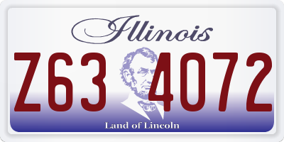 IL license plate Z634072