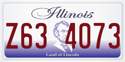 IL license plate Z634073