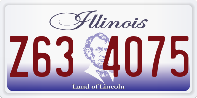 IL license plate Z634075