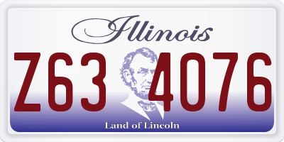 IL license plate Z634076