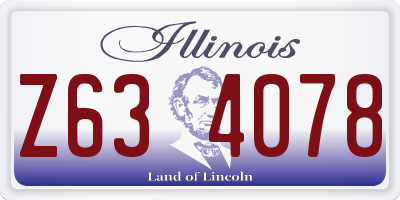 IL license plate Z634078