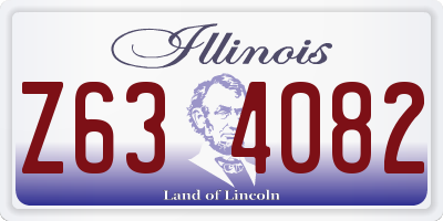 IL license plate Z634082