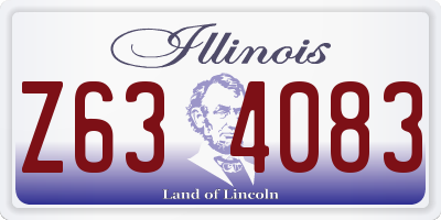 IL license plate Z634083