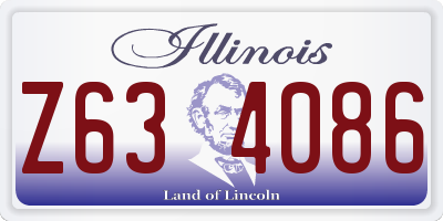 IL license plate Z634086