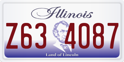 IL license plate Z634087