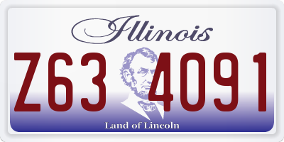 IL license plate Z634091