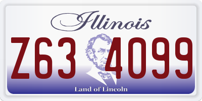 IL license plate Z634099