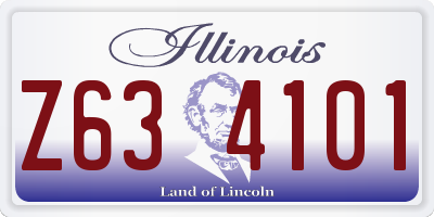 IL license plate Z634101