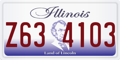 IL license plate Z634103