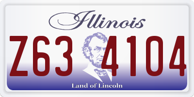 IL license plate Z634104