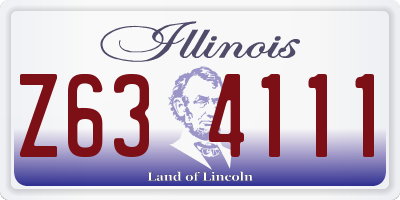 IL license plate Z634111