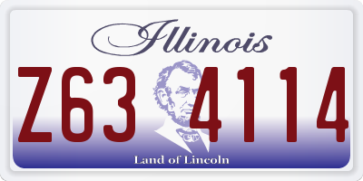 IL license plate Z634114