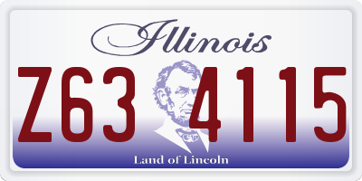 IL license plate Z634115