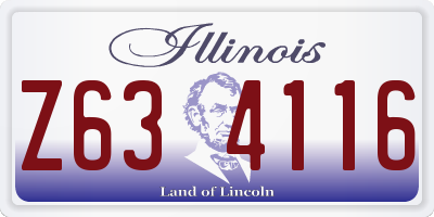 IL license plate Z634116