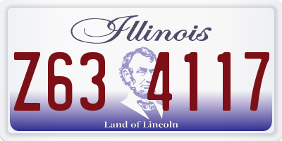 IL license plate Z634117