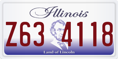 IL license plate Z634118