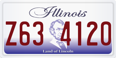 IL license plate Z634120