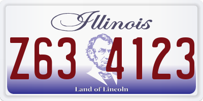 IL license plate Z634123