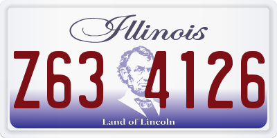 IL license plate Z634126