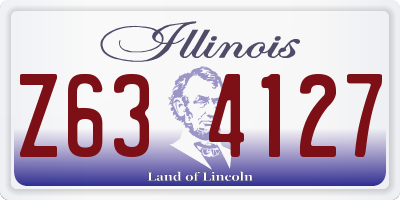 IL license plate Z634127