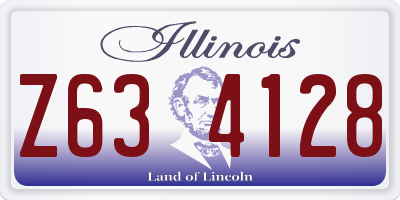IL license plate Z634128