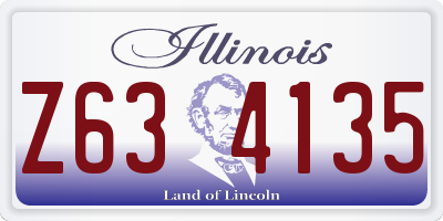 IL license plate Z634135